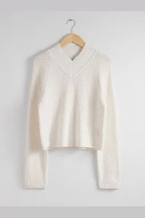 & OTHER STORIES V-Cut Knit Jumper