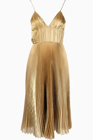 Prada Vestido midi plisado de voile técnico