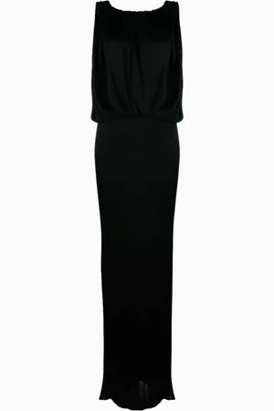 Saint Laurent Vestido de punto sin mangas drapeado