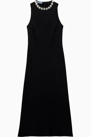 Prada Vestido de sablé bordado
