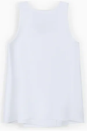 tibi Top cruzado Pebble