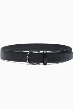 CANALI Cinturón de cuero rugoso