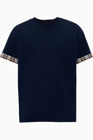 Bottega Veneta Camiseta doble capa a cuadros
