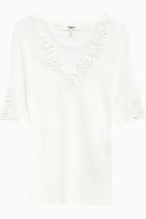 Chloé Top de encaje floral