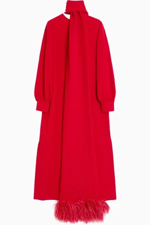 VALENTINO Vestido con plumas