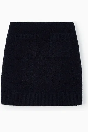 Bottega Veneta Minifalda de lana bouclé