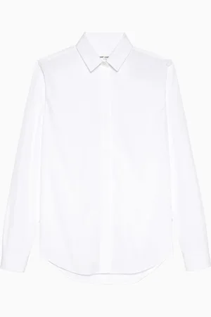 Saint Laurent Camisa de popelina de algodón