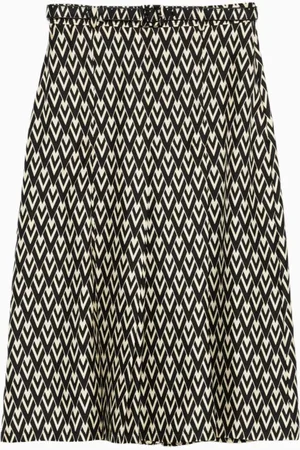 VALENTINO Falda midi con logo