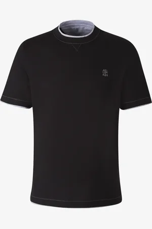 Brunello Cucinelli Camiseta Detale Bicolor