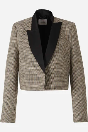Dorothee Schumacher Blazer Cropped Motivo Cuadro Escoces