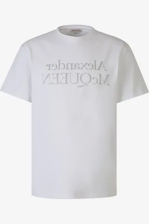 Alexander McQueen Camiseta Logo Algodón