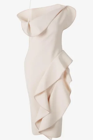 MATICEVSKI Vestido Midi Asimétrico