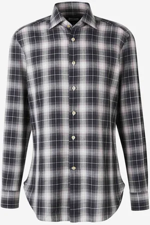 Kiton Camisa Cuadros Algodón