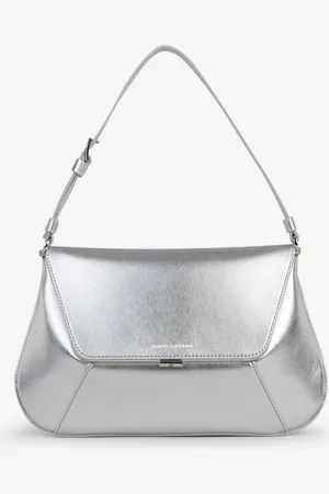 Amina Muaddi Bolso Hombro Metalizada