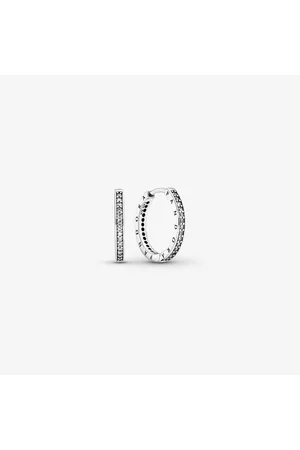 PANDORA Pendientes Logo en Plata de Ley