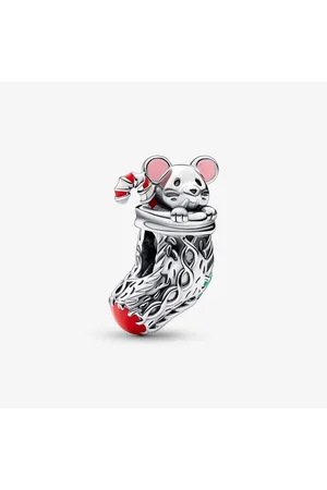 PANDORA Charm Ratón Y Calcetín en Plata de Ley