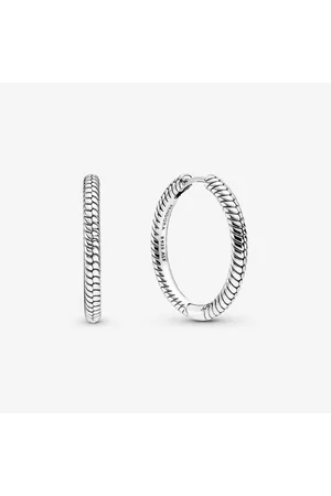 PANDORA Pendientes de Aro Moments Para Charm en Plata de Ley