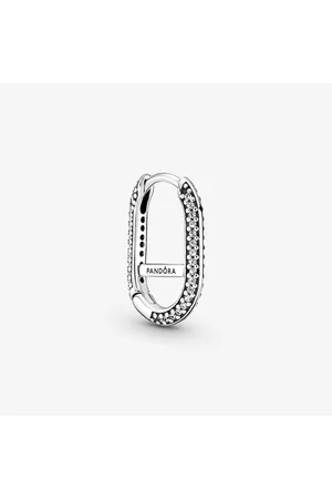PANDORA Pendiente Link en Pavé Me con Circonitas Cúbicas en Plata de Ley
