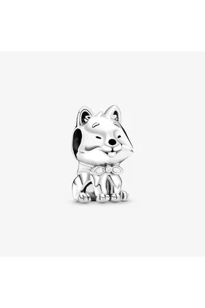 PANDORA Charm Perro Akita Inu Japonés en Plata de Ley