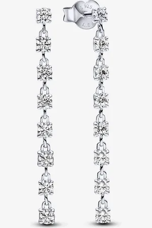 PANDORA Pendientes Gota Ocho Gemas Brillantes con Circonitas Cúbicas en Plata de Ley