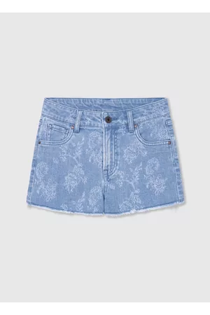 Pepe Jeans Infantil Pantalones cortos - Short denim patty estampado flores