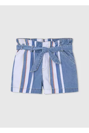 Pepe Jeans Infantil Pantalones cortos - Short denim estampado rayas