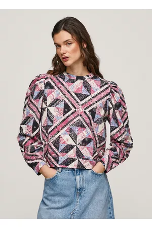 Pepe Jeans Sudaderas - Sudadera patchwork algodón
