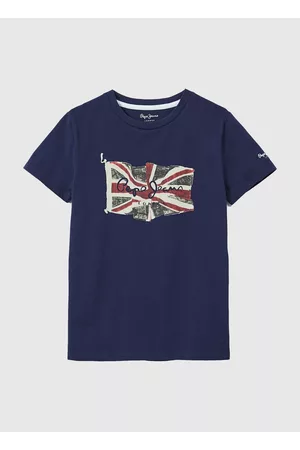 Pepe Jeans Infantil Camisetas - Camiseta algodón logo bandera