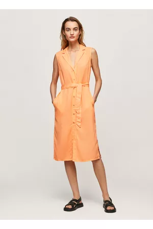 Pepe Jeans Midi - Vestido cuello solapa