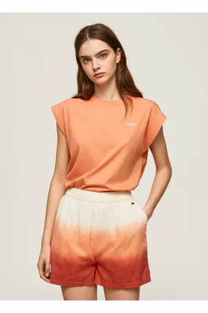 Pepe Jeans Mujer Camisetas - Camiseta manga sisa logo estampado