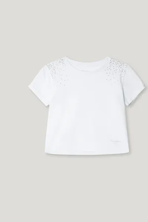 Pepe Jeans Camiseta detalle strass fit cropped