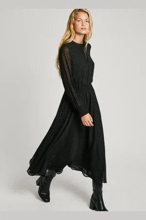 Pepe Jeans Vestido midi de puntos