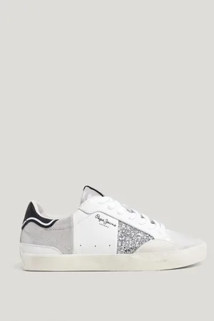 Pepe Jeans Zapatillas piel con detalles glitter