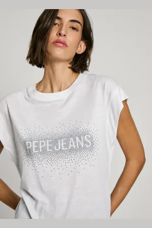 Pepe Jeans Camiseta logo strass fit boxy