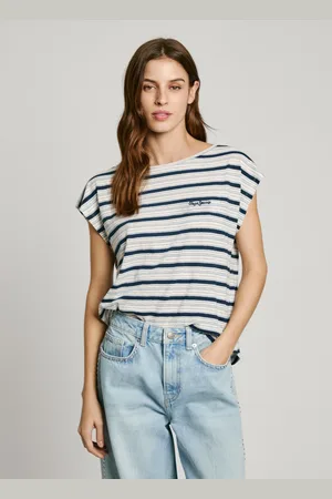 Pepe Jeans Camiseta rayas logo bordado