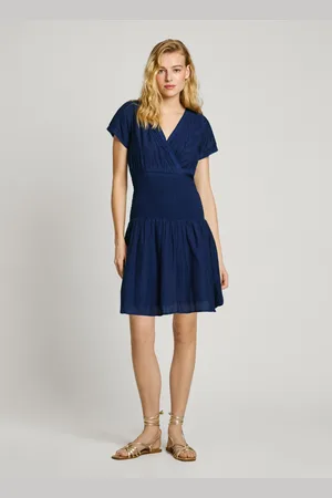 Pepe Jeans Vestido corto cuello pico