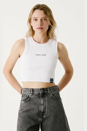 Pepe Jeans Camiseta canalé fit cropped