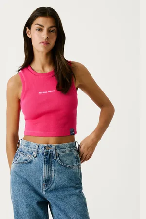Pepe Jeans Camiseta canalé fit cropped