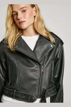 Pepe Jeans Cazadora biker con cinturón