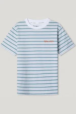 Pepe Jeans Camiseta rayas logo estampado