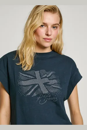 Pepe Jeans Camiseta union jack detalle strass