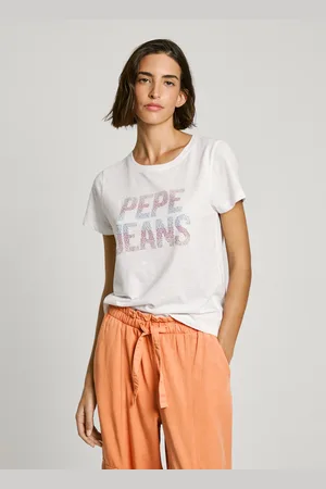 Pepe Jeans Camiseta logo strass fit regular