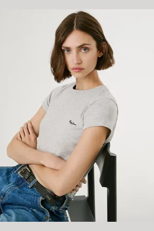 Pepe Jeans Camiseta canalé logo estampado
