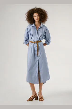 Pepe Jeans Vestido midi estampado de rayas