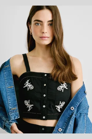 Pepe Jeans Top popelín con detalles bordados