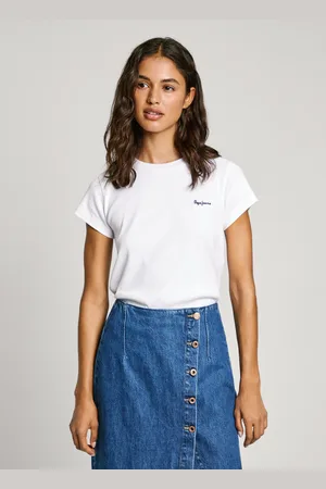 Pepe Jeans Camiseta canalé logo estampado