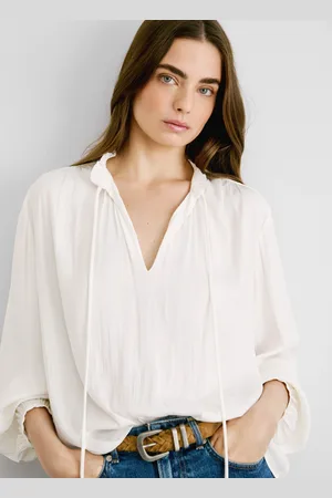 Pepe Jeans Blusa satinada cuello mao