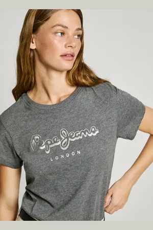 Pepe Jeans Camiseta logo strass fit regular