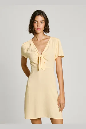 Pepe Jeans Vestido corto con escote anudado