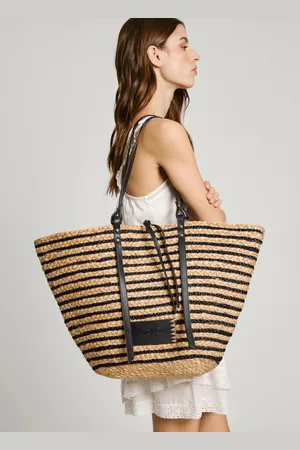 Pepe Jeans Bolso tote de yute con rayas
